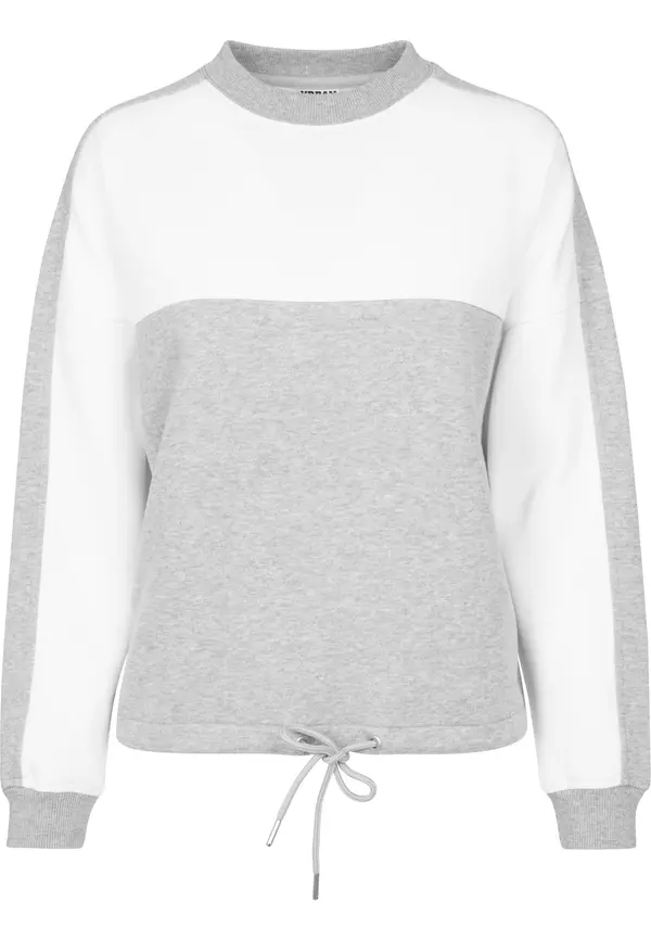 Urban Classics Urban Classics Sweater majica  siva / bijela