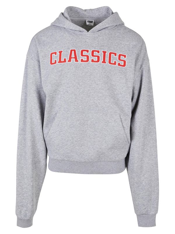 Urban Classics Urban Classics Sweater majica  siva melange / crvena / bijela