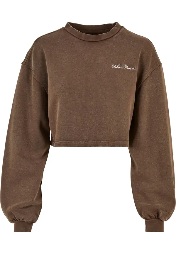 Urban Classics Urban Classics Sweater majica  smeđa melange / bijela