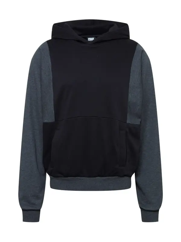 Urban Classics Urban Classics Sweater majica  tamo siva / crna