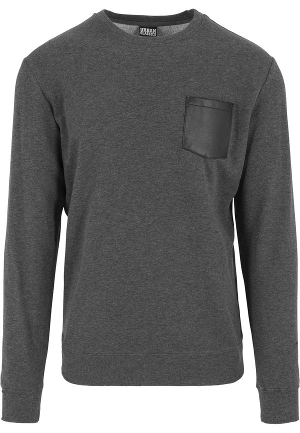 Urban Classics Urban Classics Sweater majica  tamo siva / crna