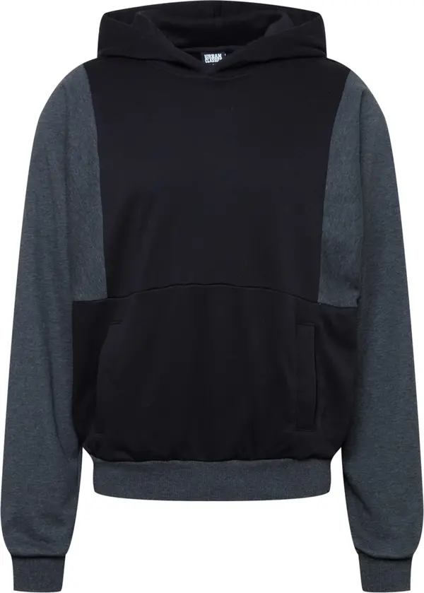 Urban Classics Urban Classics Sweater majica  tamo siva / crna