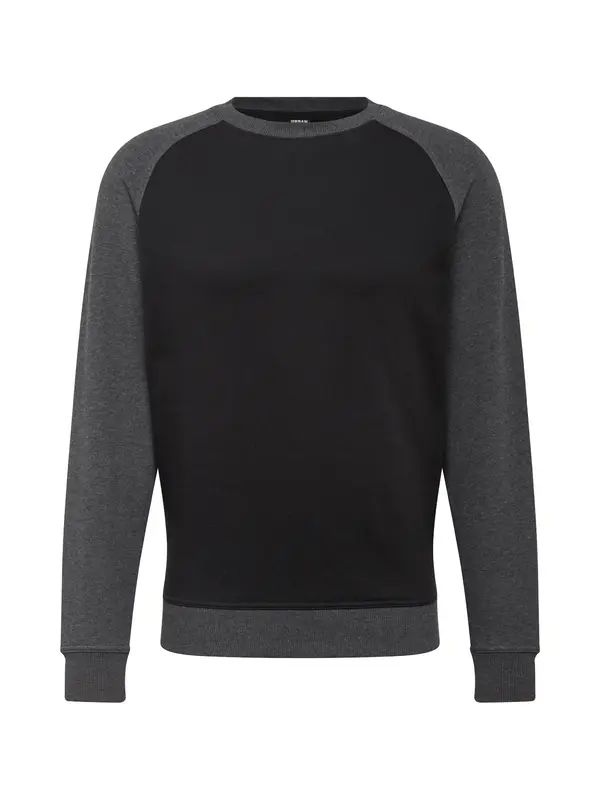 Urban Classics Urban Classics Sweater majica  tamo siva / crna
