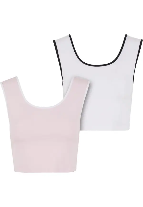 Urban Classics Urban Classics Top  roza / crna / bijela