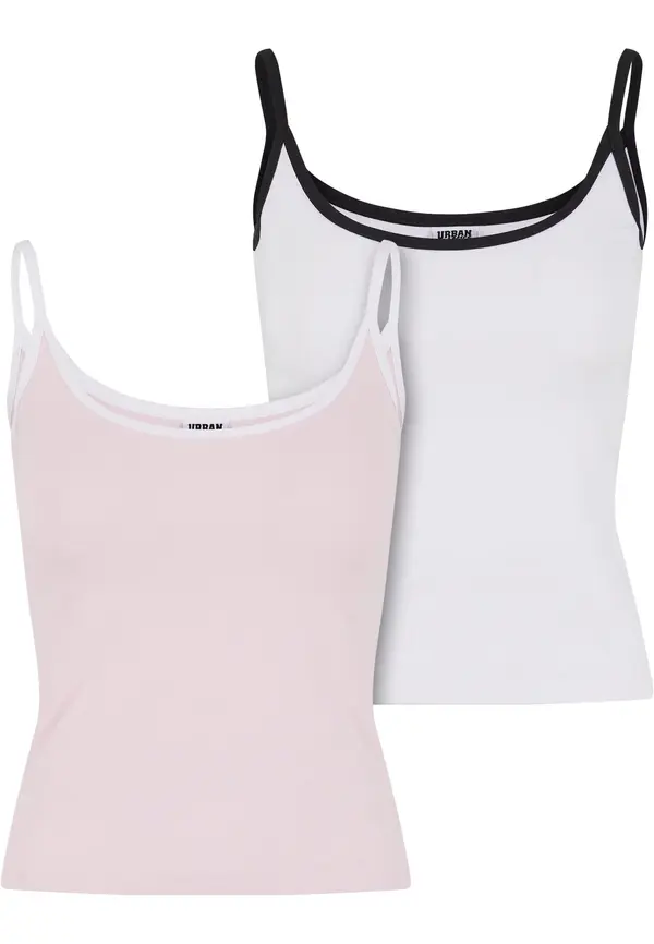 Urban Classics Urban Classics Top  roza / crna / bijela