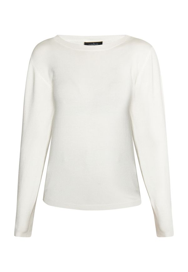 usha BLACK LABEL usha BLACK LABEL Pulover 'Nowles'  vuneno bijela