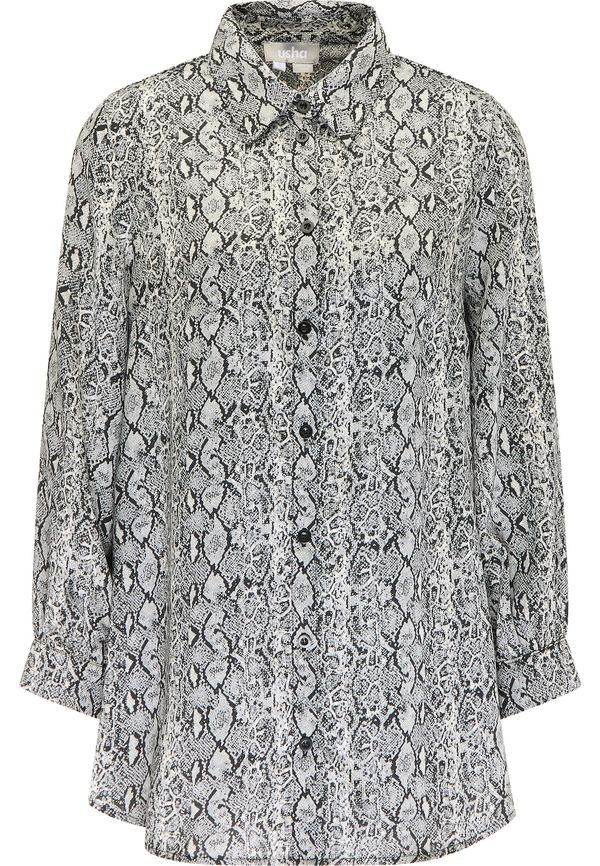 Usha Usha Bluza  siva / kameno siva / crna