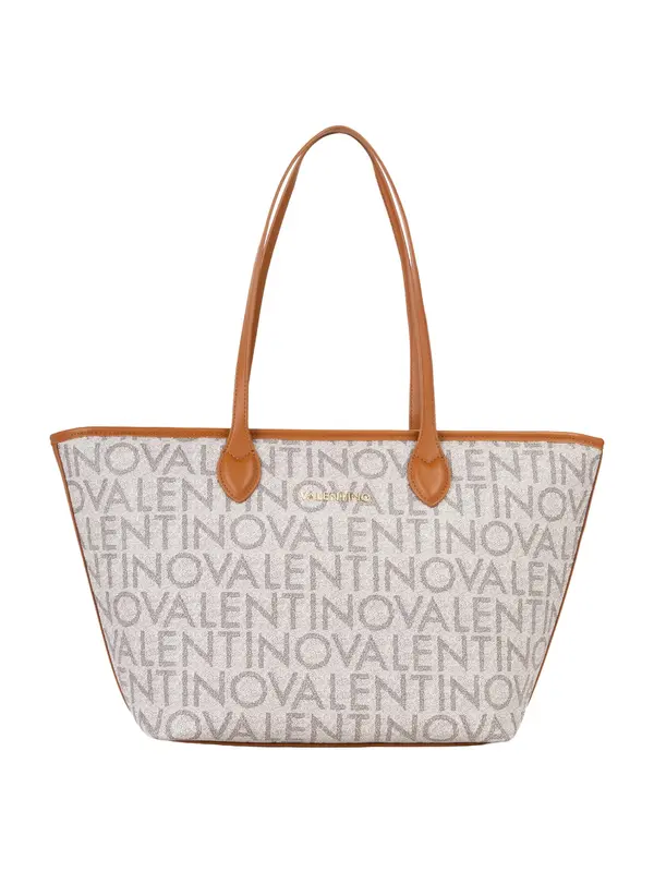 VALENTINO VALENTINO Shopper torba  bež / višnja / tamo siva