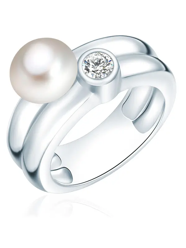 Valero Pearls Valero Pearls Prsten  srebro / biserno bijela