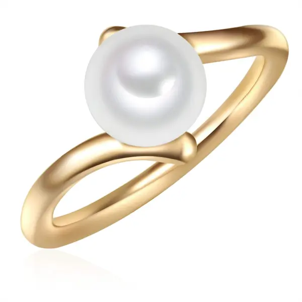 Valero Pearls Valero Pearls Prsten  zlatna / biserno bijela