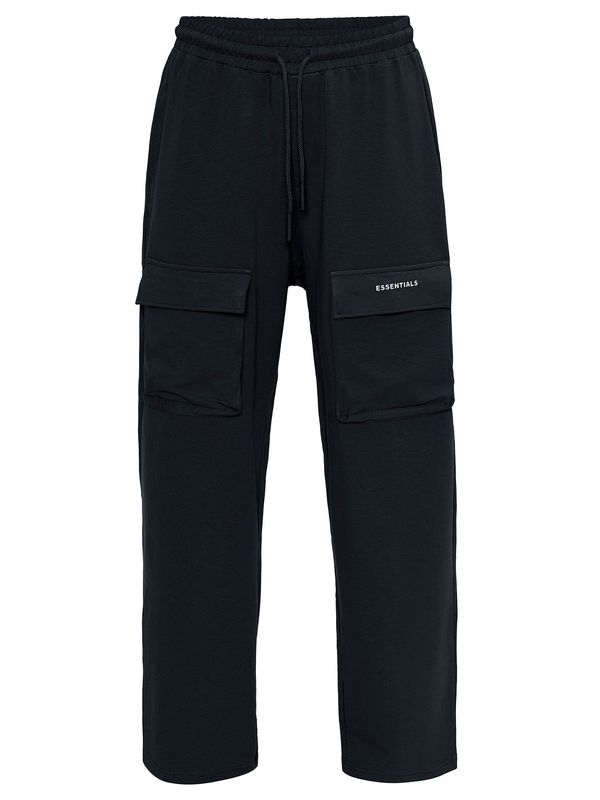 VAMOS CLO VAMOS CLO Cargo hlače 'Keller'  crna / bijela