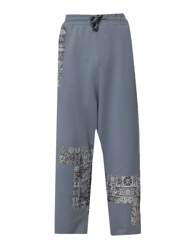 VAMOS CLO VAMOS CLO Hlače  bazalt siva / crna / bijela