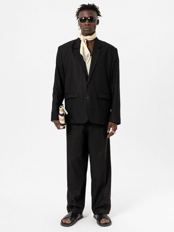 VAMOS CLO VAMOS CLO Hlače 'Bishop’s Flower'  crna