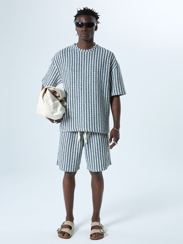 VAMOS CLO VAMOS CLO Hlače 'Doubs'  bež / plava / indigo