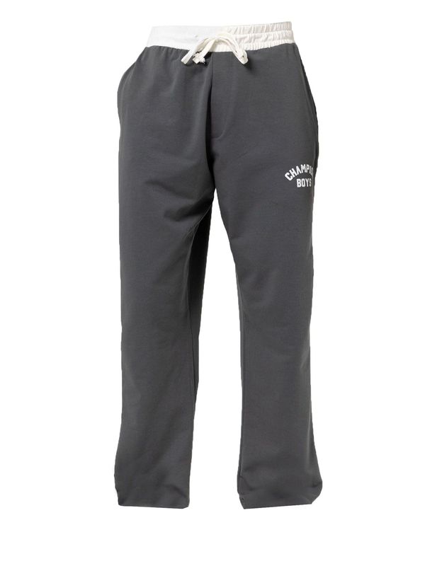 VAMOS CLO VAMOS CLO Hlače 'Hibiscus'  tamo siva / bijela