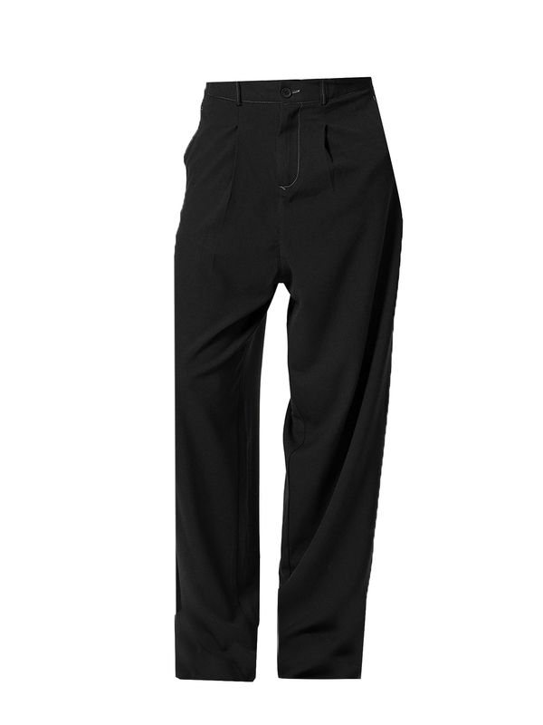 VAMOS CLO VAMOS CLO Hlače s naborima 'Columbia'  crna