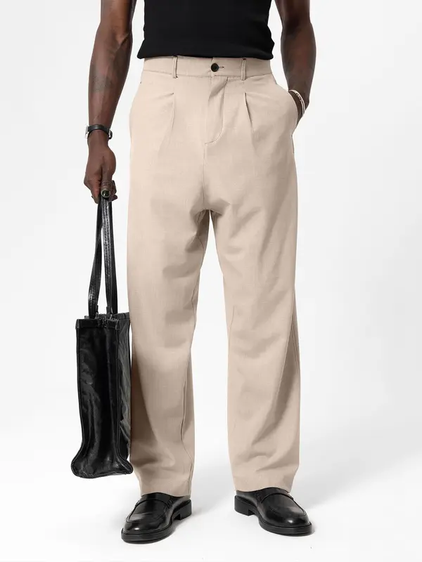 VAMOS CLO VAMOS CLO Hlače s naborima 'Columbia'  nude