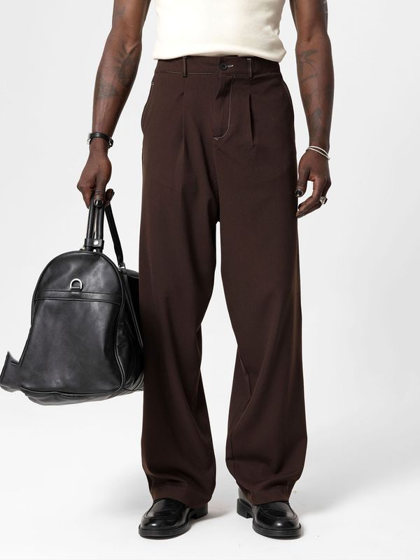 VAMOS CLO VAMOS CLO Hlače s naborima 'Columbia'  smeđa