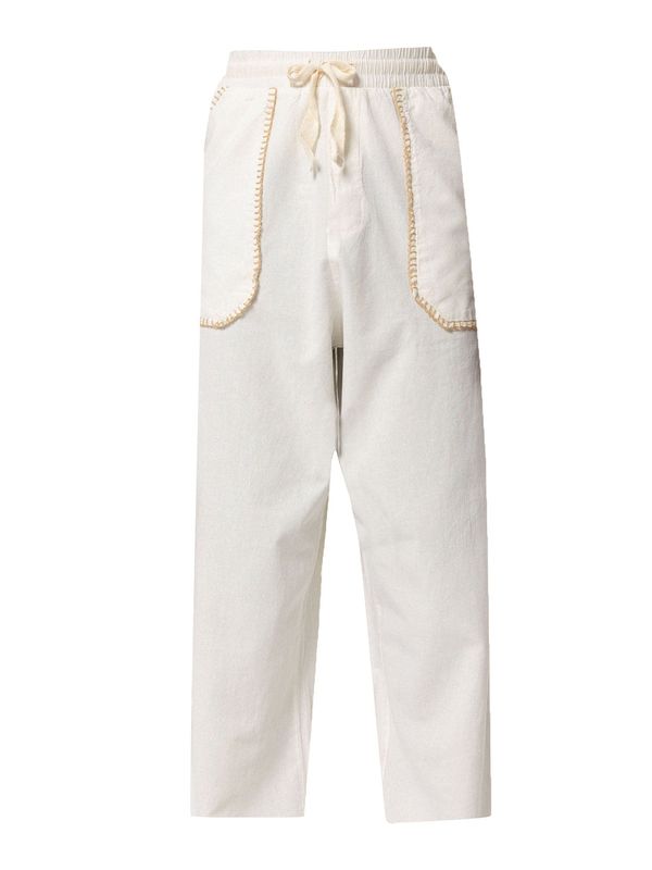 VAMOS CLO VAMOS CLO Hlače 'Savannah'  ecru/prljavo bijela / smeđa