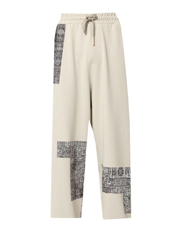 VAMOS CLO VAMOS CLO Hlače 'Wax Plant'  siva / crna / bijela