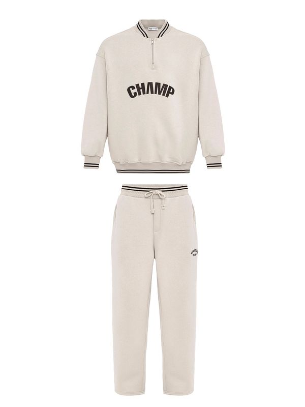 VAMOS CLO VAMOS CLO Jednodijelna pidžama  ecru/prljavo bijela / crna