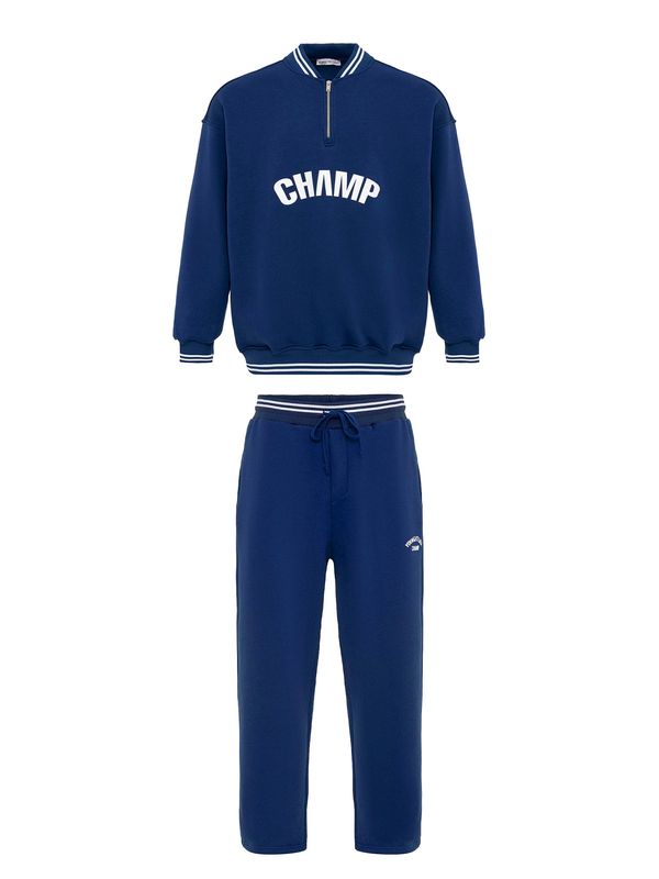 VAMOS CLO VAMOS CLO Jednodijelna pidžama  indigo / bijela