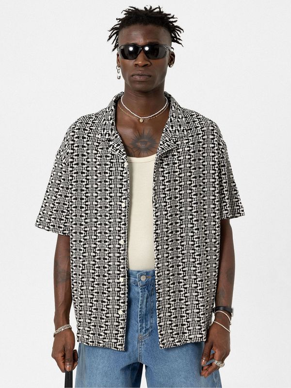 VAMOS CLO VAMOS CLO Košulja 'Aster'  crna / bijela