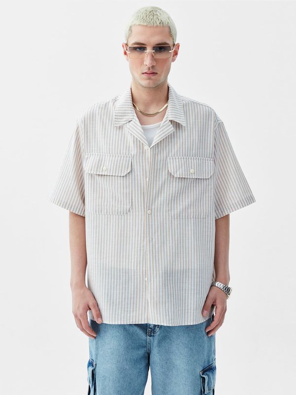 VAMOS CLO VAMOS CLO Košulja  boja pijeska / bijela