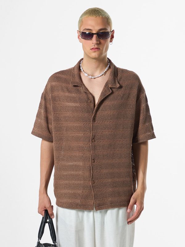 VAMOS CLO VAMOS CLO Košulja 'Catmint'  toplo smeđa / tamno bež