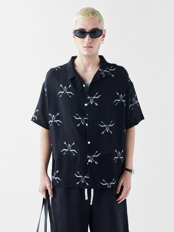 VAMOS CLO VAMOS CLO Košulja  crna / bijela