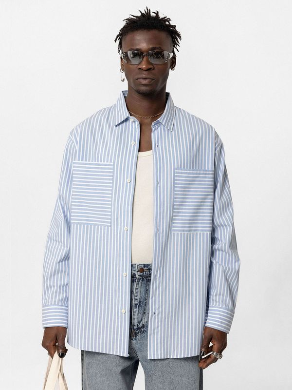 VAMOS CLO VAMOS CLO Košulja 'Everett'  plava / bijela