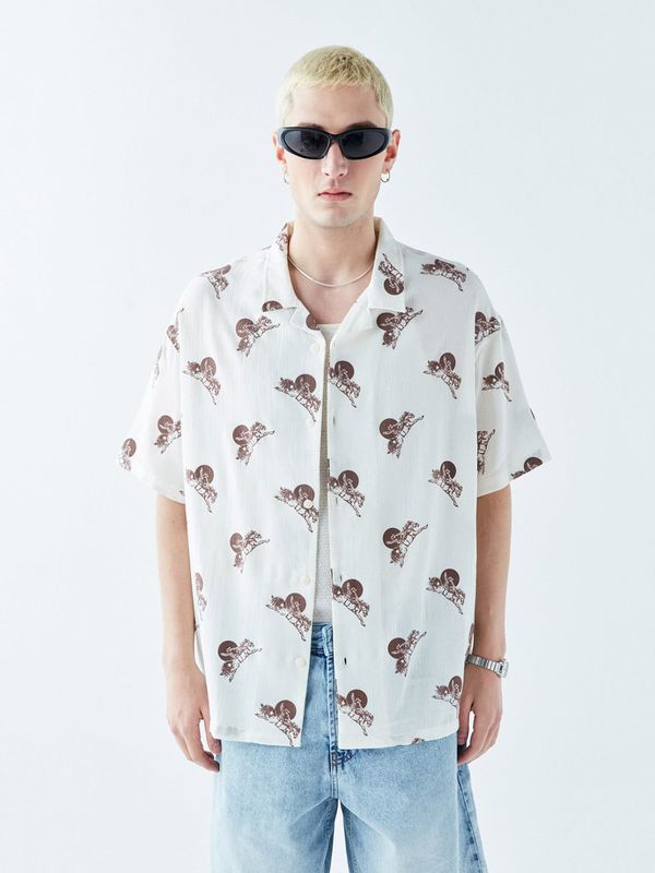 VAMOS CLO VAMOS CLO Košulja 'Huntsville'  ecru/prljavo bijela / bijela