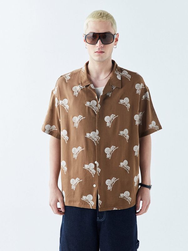 VAMOS CLO VAMOS CLO Košulja 'Huntsville'  višnja / svijetla bež