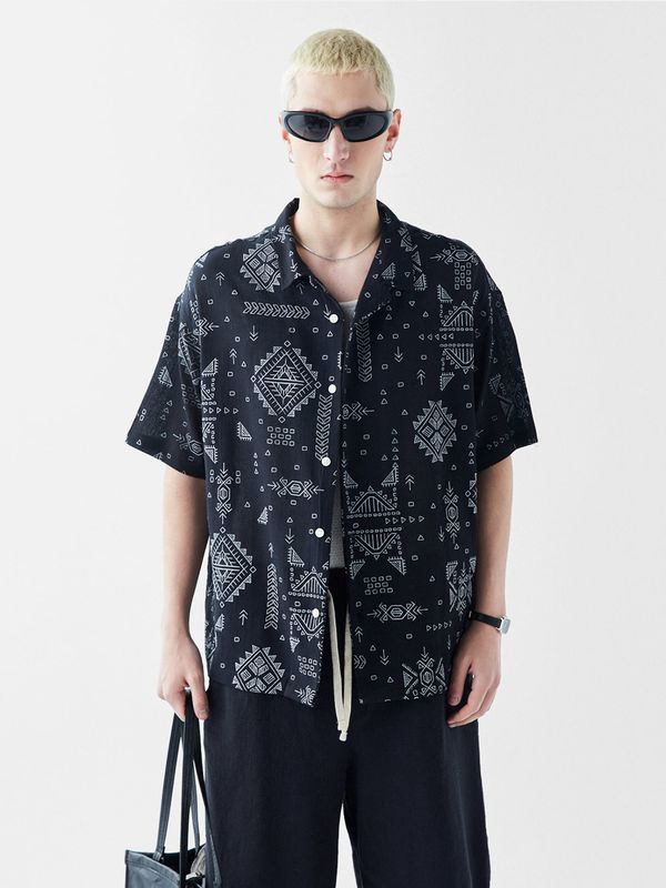 VAMOS CLO VAMOS CLO Košulja 'Hyacinth'  boja vina / crna