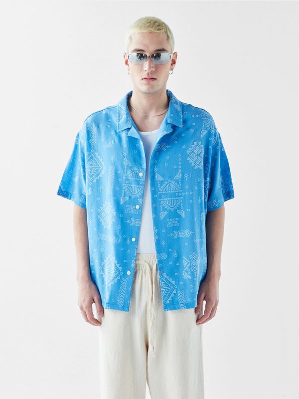 VAMOS CLO VAMOS CLO Košulja 'Hyacinth'  plava / bijela