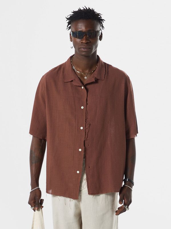 VAMOS CLO VAMOS CLO Košulja 'Irving'  smeđa