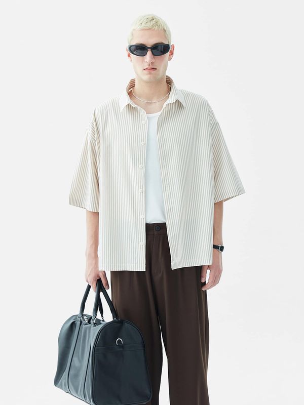 VAMOS CLO VAMOS CLO Košulja 'Lupine'  bež / bijela