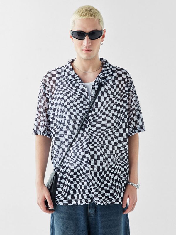 VAMOS CLO VAMOS CLO Košulja 'Miami'  crna / bijela