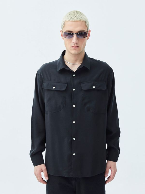 VAMOS CLO VAMOS CLO Košulja 'Oklahoma City'  crna / bijela