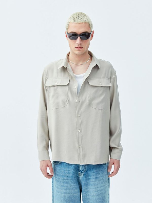 VAMOS CLO VAMOS CLO Košulja 'Oklahoma City'  kameno siva