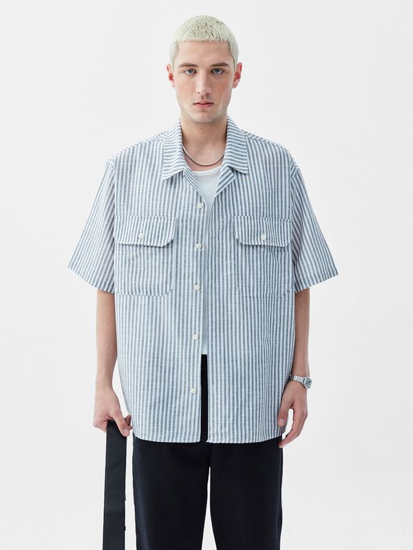 VAMOS CLO VAMOS CLO Košulja 'Pansy'  sivkasto plava / pastelno plava