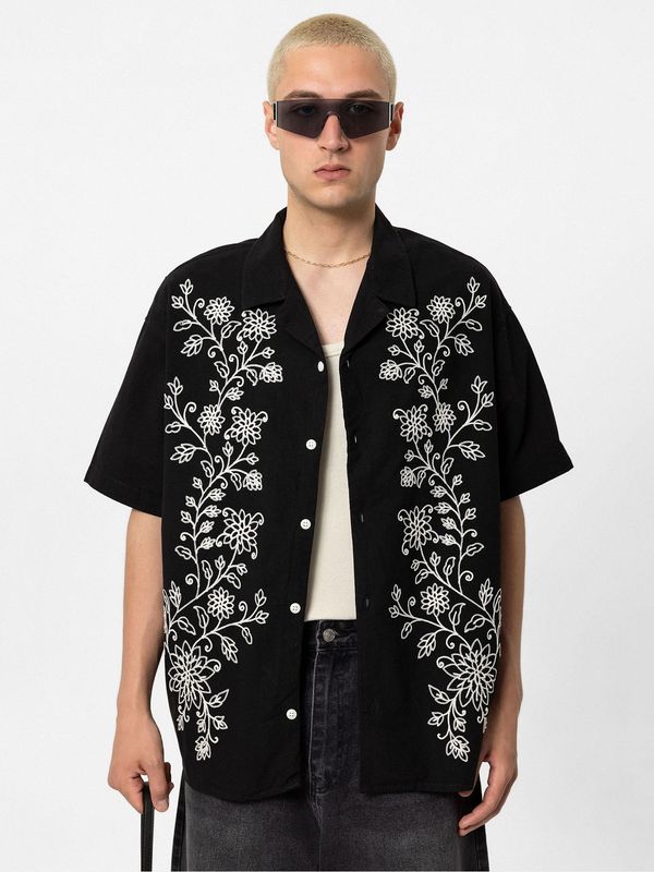 VAMOS CLO VAMOS CLO Košulja 'San Benito'  crna / bijela