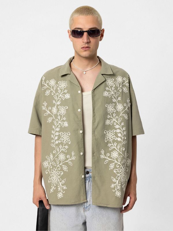 VAMOS CLO VAMOS CLO Košulja 'San Benito'  kaki / bijela