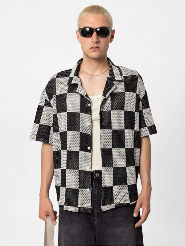 VAMOS CLO VAMOS CLO Košulja 'Santa Rosa'  siva / crna