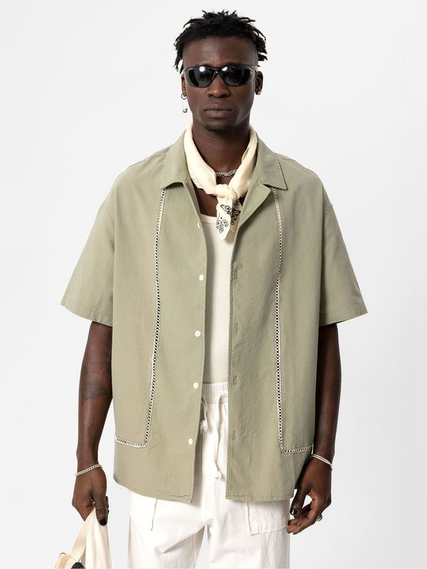 VAMOS CLO VAMOS CLO Košulja 'Shreveport'  bež siva / bijela