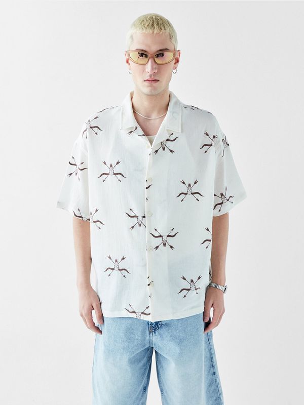 VAMOS CLO VAMOS CLO Košulja  smeđa / prljavo bijela