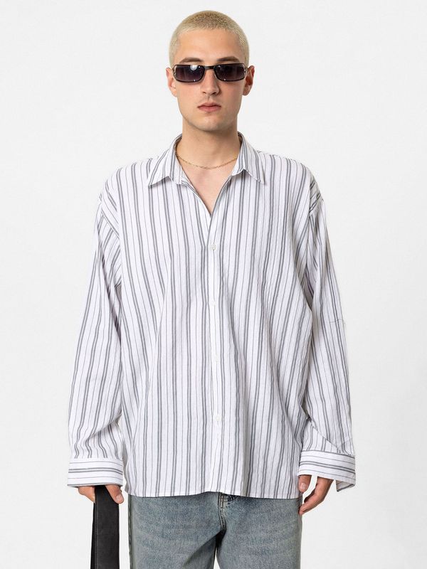 VAMOS CLO VAMOS CLO Košulja 'Star'  siva / bijela