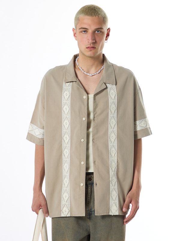 VAMOS CLO VAMOS CLO Košulja 'Stockton'  bež / prljavo bijela