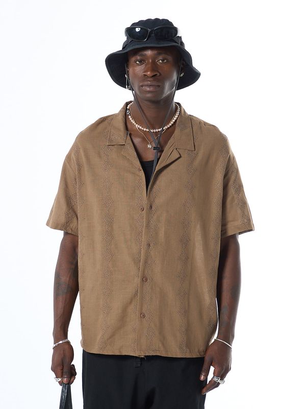 VAMOS CLO VAMOS CLO Košulja 'Taylor'  smeđa