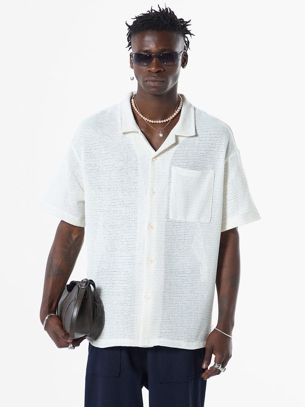 VAMOS CLO VAMOS CLO Košulja 'Thrift'  bijela / prljavo bijela